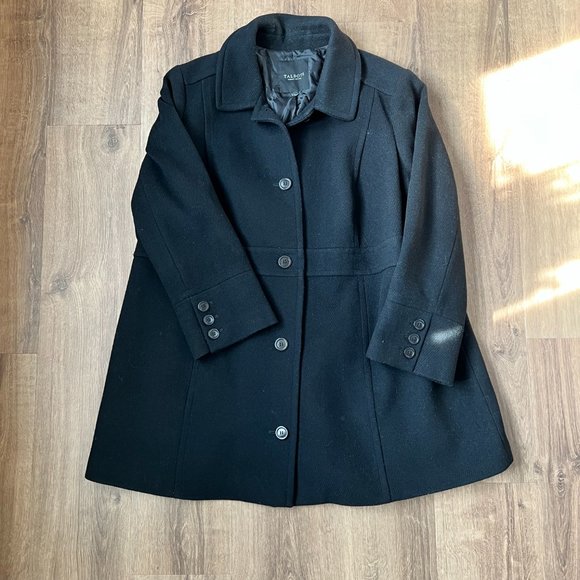 Talbots Jackets & Blazers - EUC Talbots Black Wool Blend Car Coat Sz XL